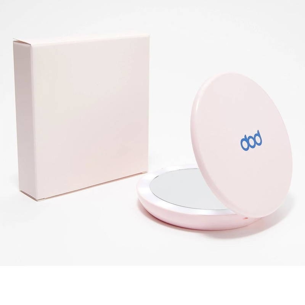 Pop Sonic Compact Light Up Mirror 1X/5X Magnification- Pink- Batteries Included